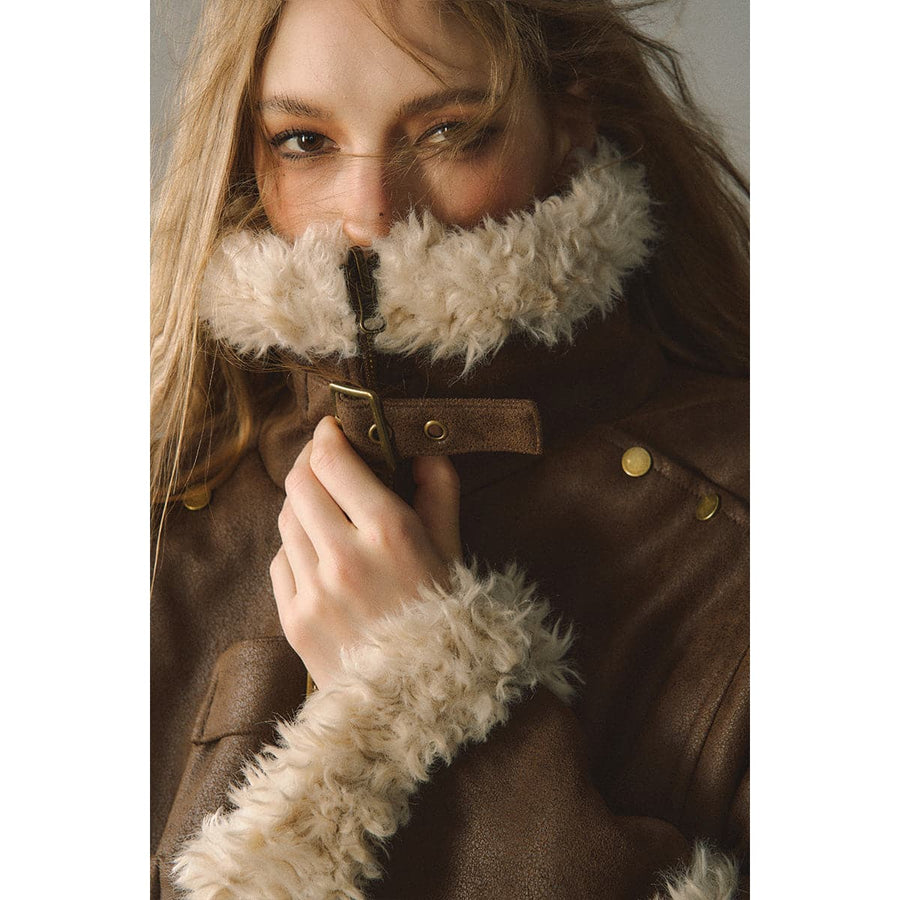 Reversible Suede Patchwork Jacket - 2-in-1 Premium Outerwear with Dual