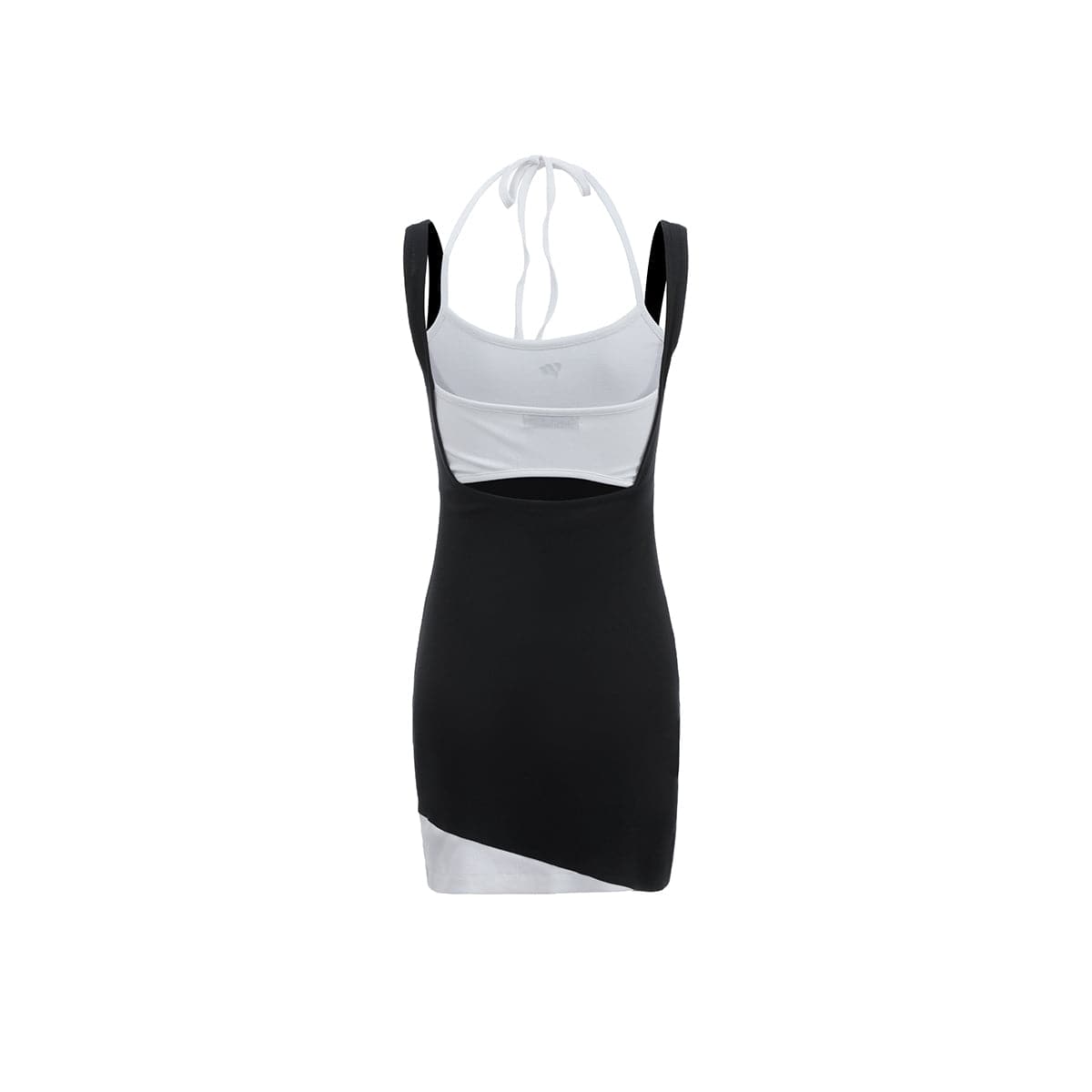 Color Block Faux-2-Piece Mini Dress - chiclara