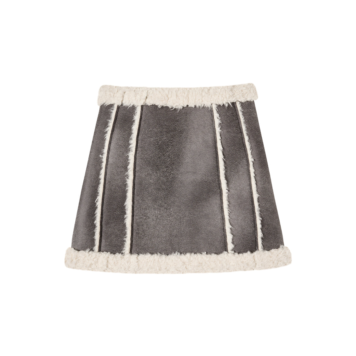 Grey Suede Puffer Skirt - chiclara