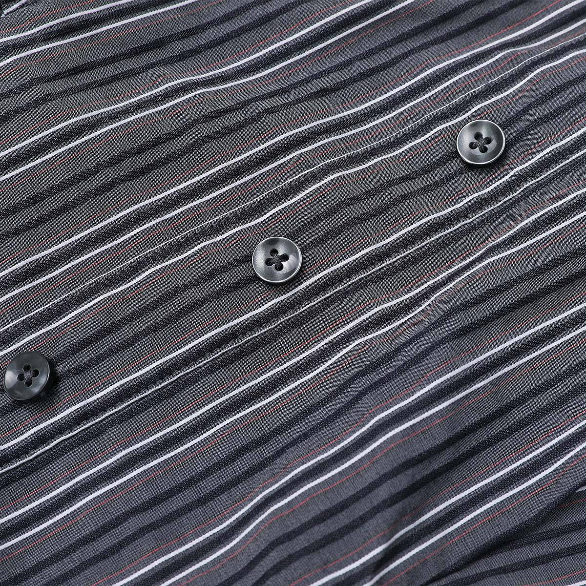 Grey Color Blocked Striped Dress - chiclara