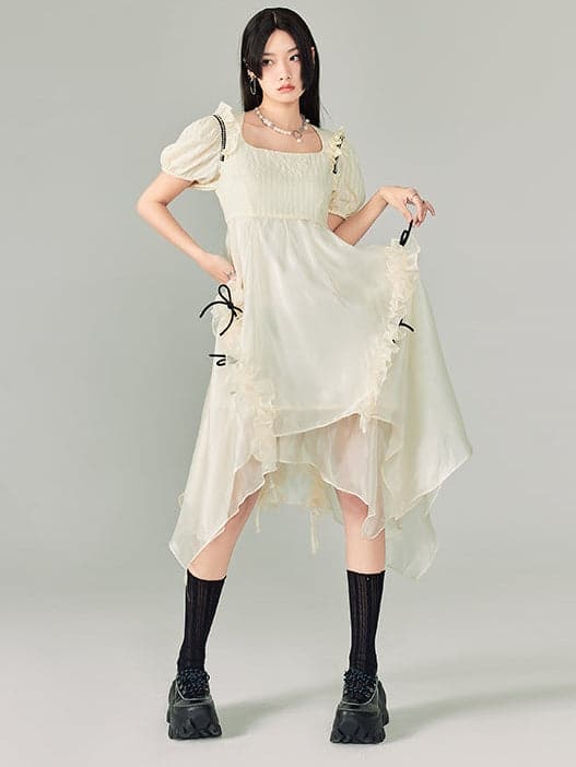 Mesh Square Fairy Dress - chiclara