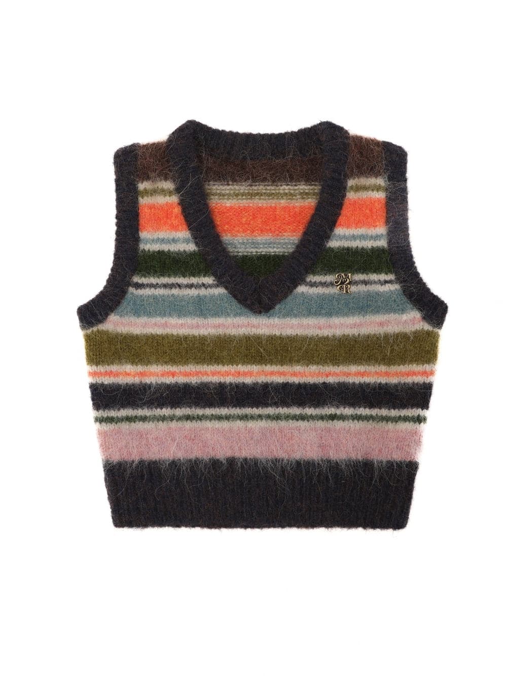 Colorful Fluffy Knit Retro Vest - chiclara