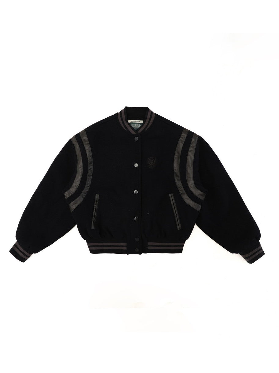 Wool Blouson With Back Logo - Casual Line - chiclara