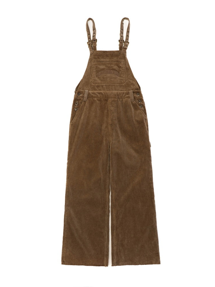 Wide-Leg Corduroy Overalls - chiclara