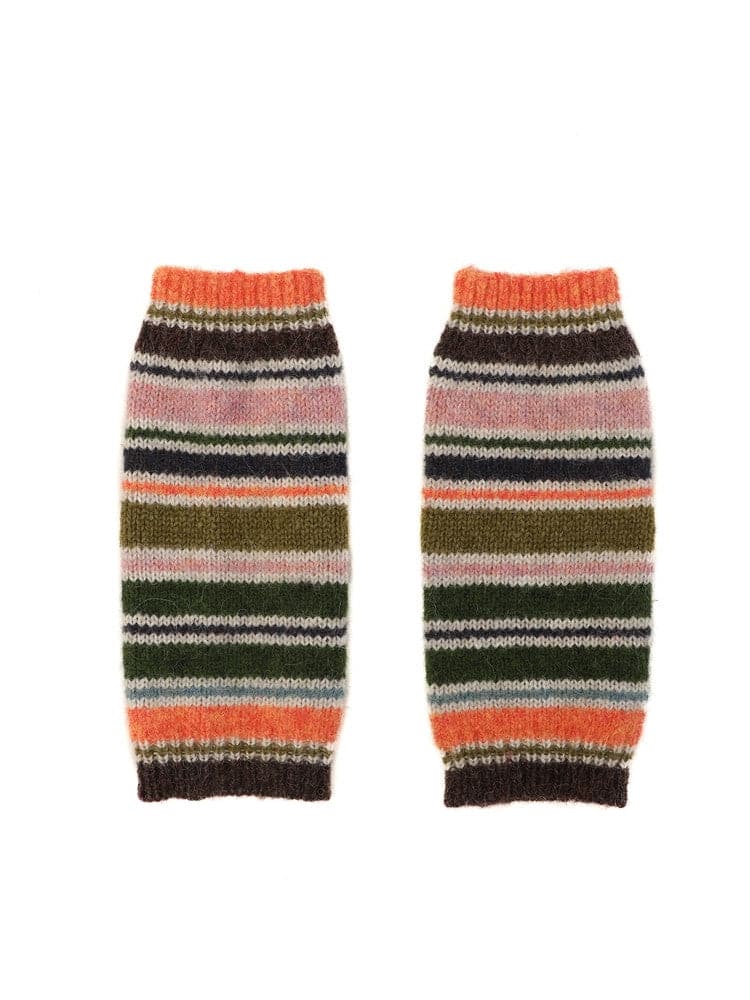 Colorful Knit Border Arm-Warmer - chiclara