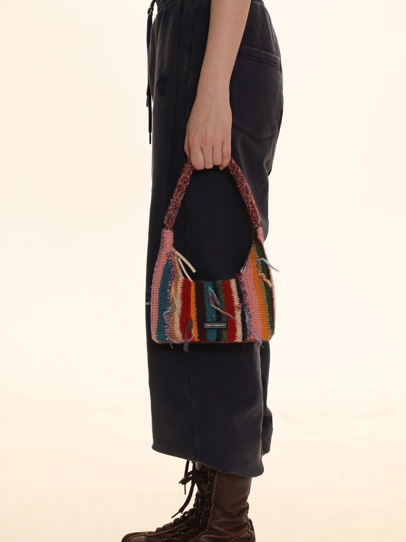 Vibrant Multicolored Knit Bag - chiclara