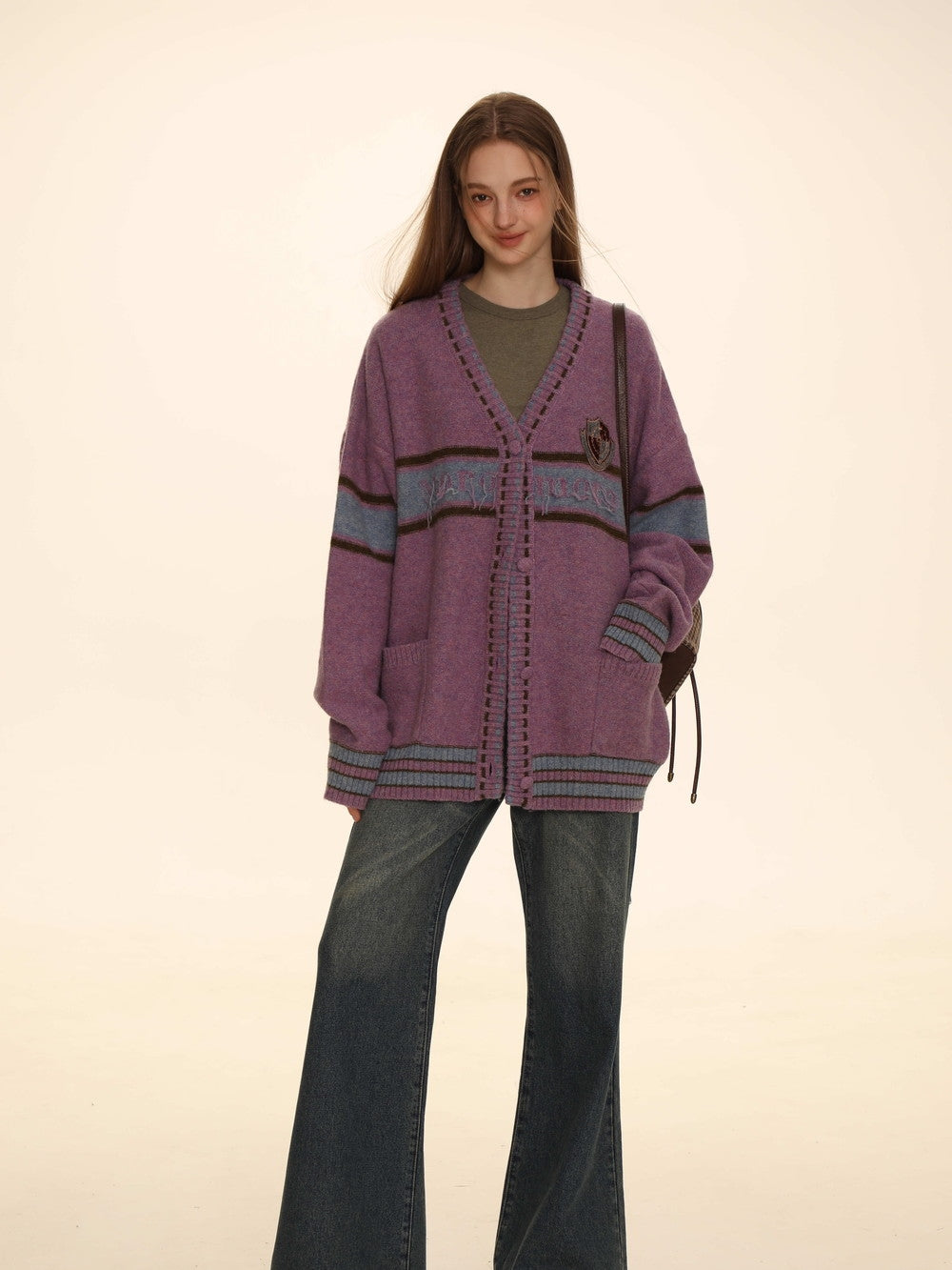 Retro Knit Oversize Long Cardigan - chiclara