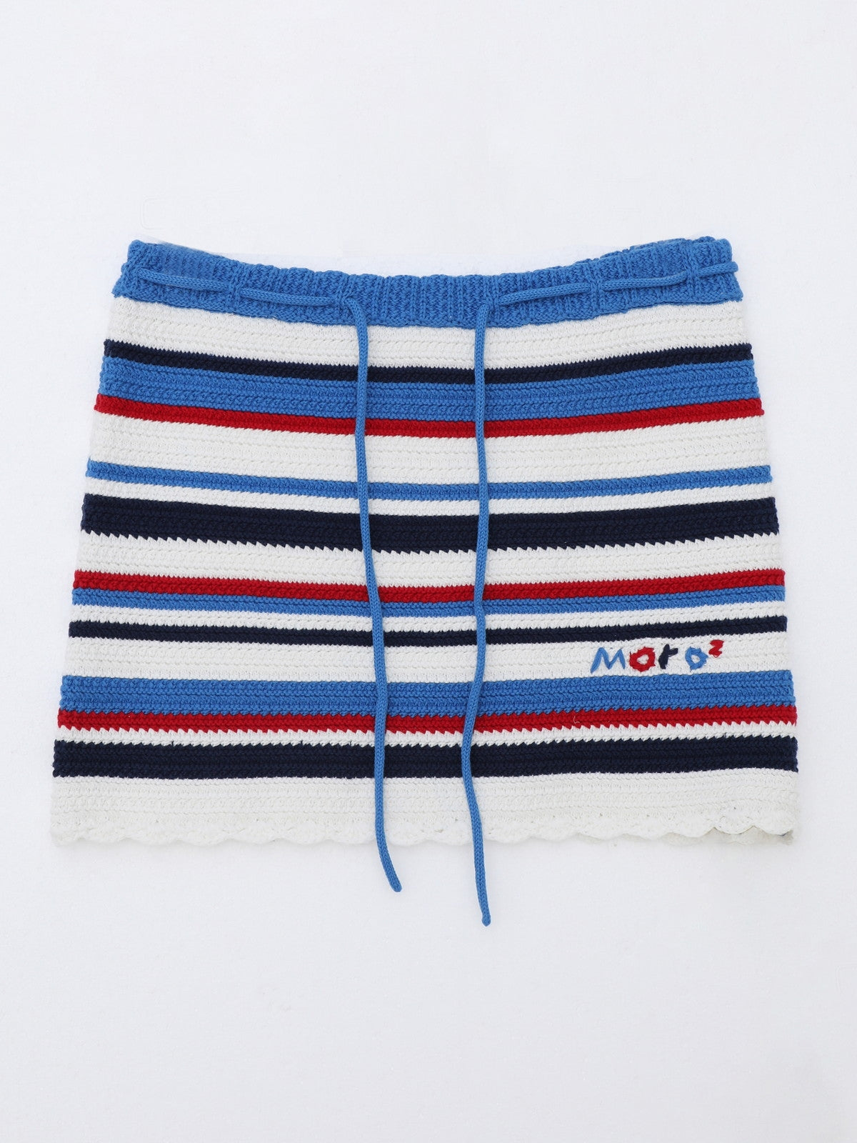 Summer-Knit Crochet Border Mini-Skirt - chiclara