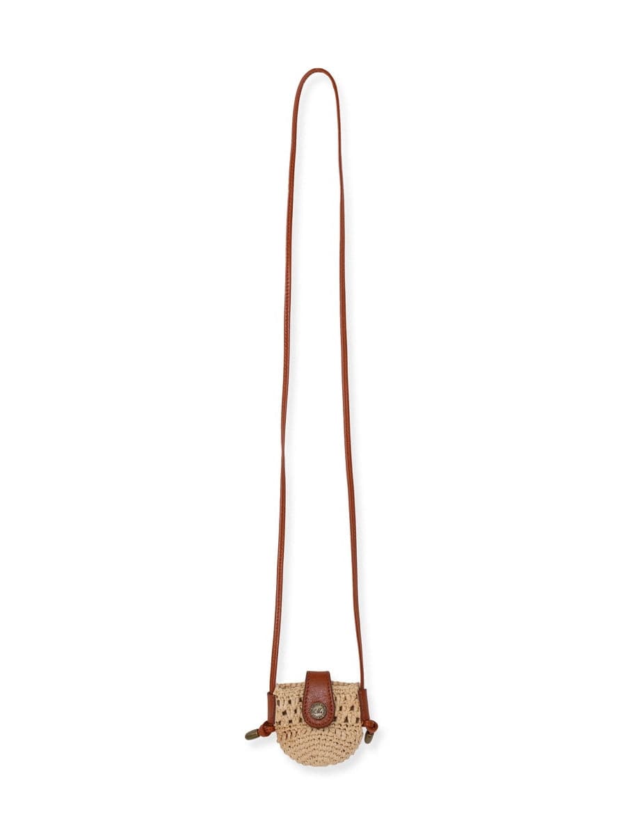 Compact Mini Shoulder-Bag With Straw Design - chiclara