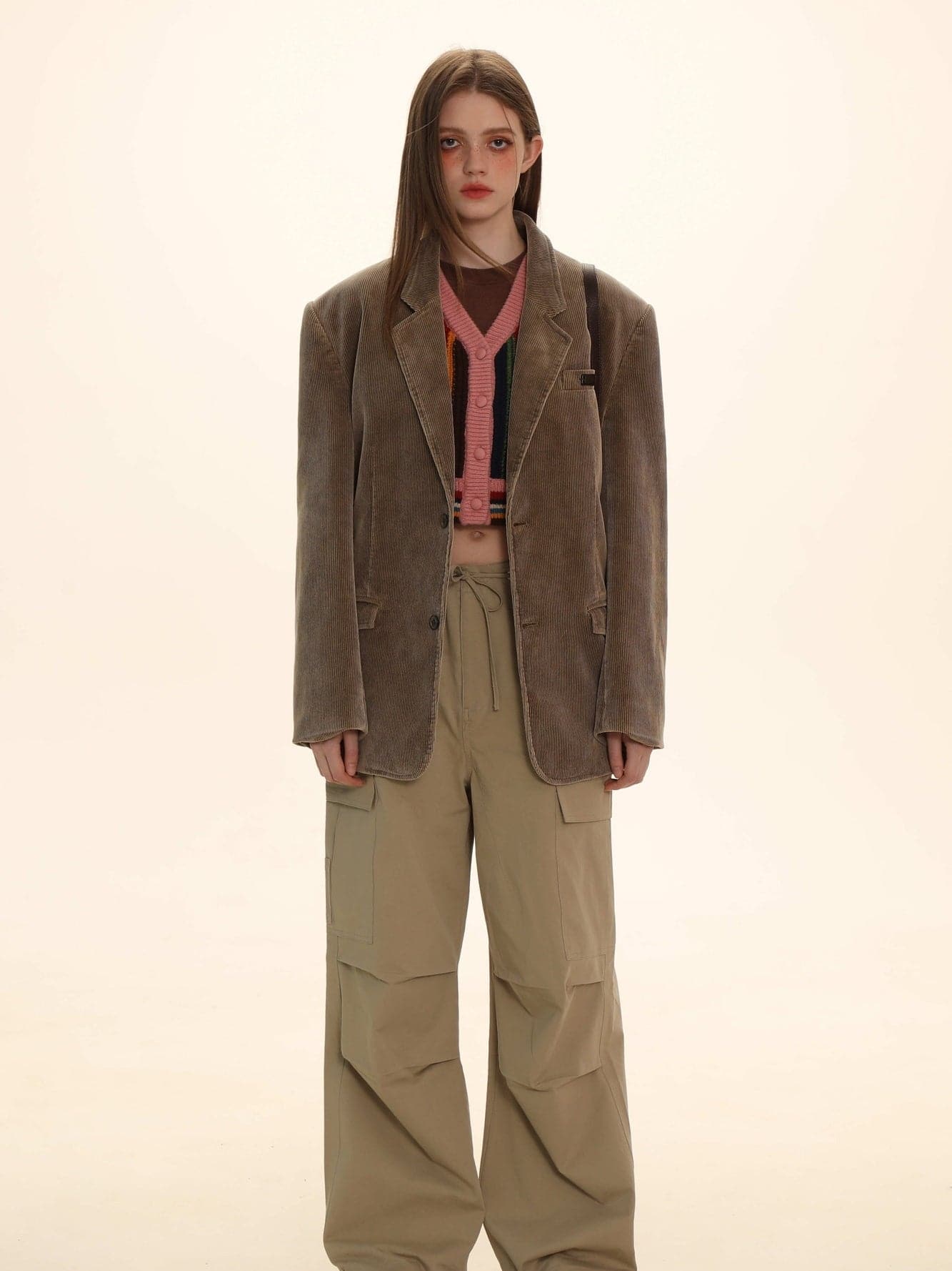 Corduroy Oversize Retro Jacket - chiclara