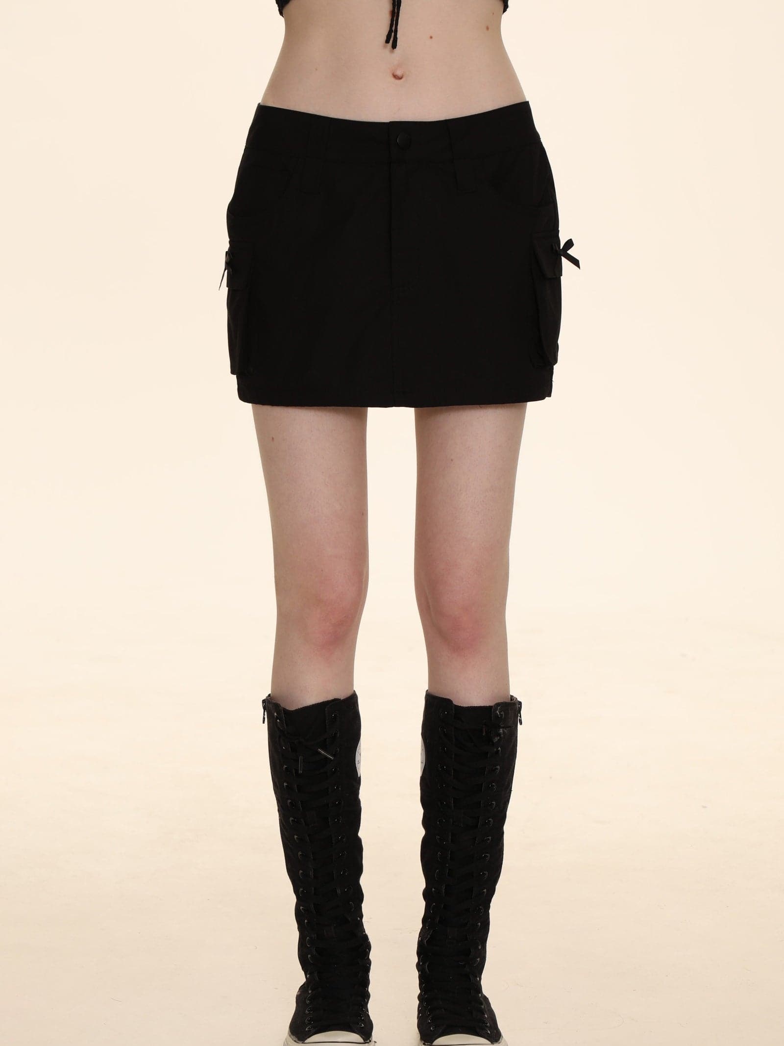 Sleek Side-Pocket Mini-Skirt - chiclara