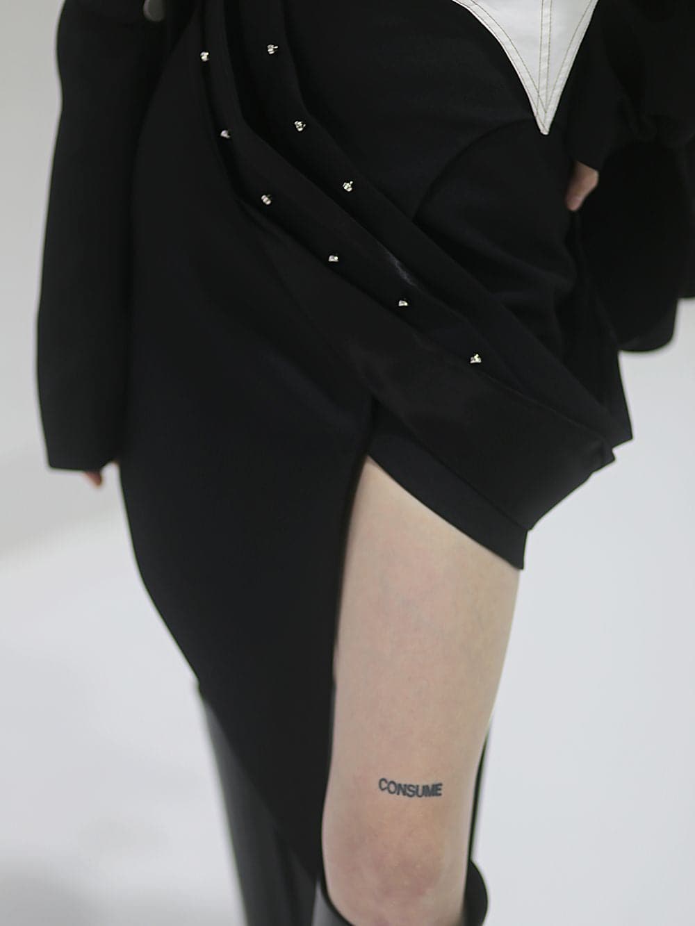 Asymmetric Drape Skirt With Belt Detail - chiclara