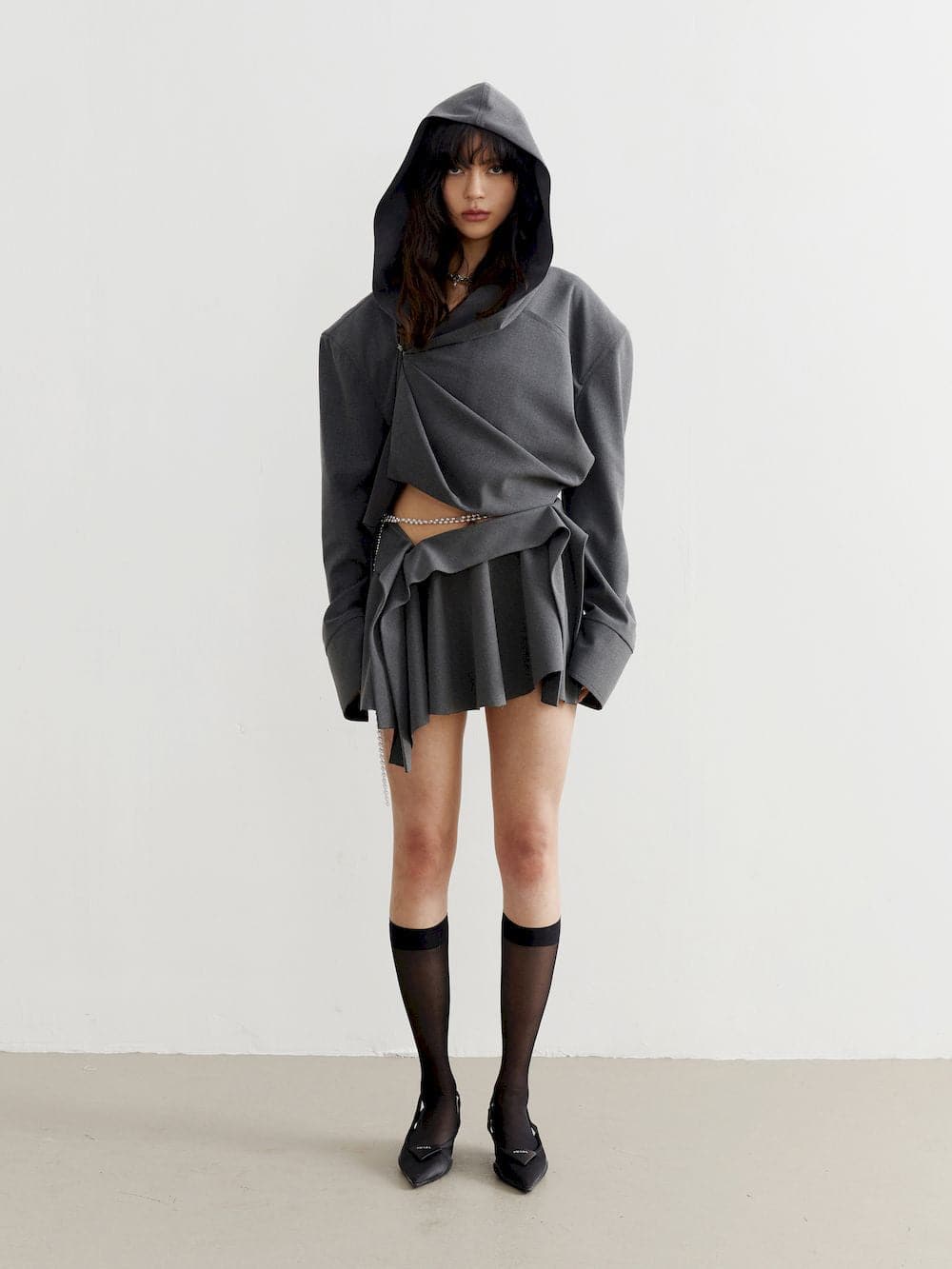 Box-Pleats Micro Mini Skirt - Niche Collection - chiclara