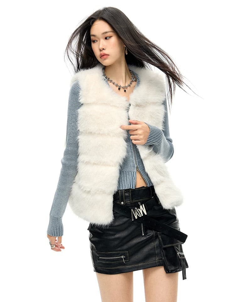 Elegance Quilted Eco-Friendly Fur Coat - chiclara