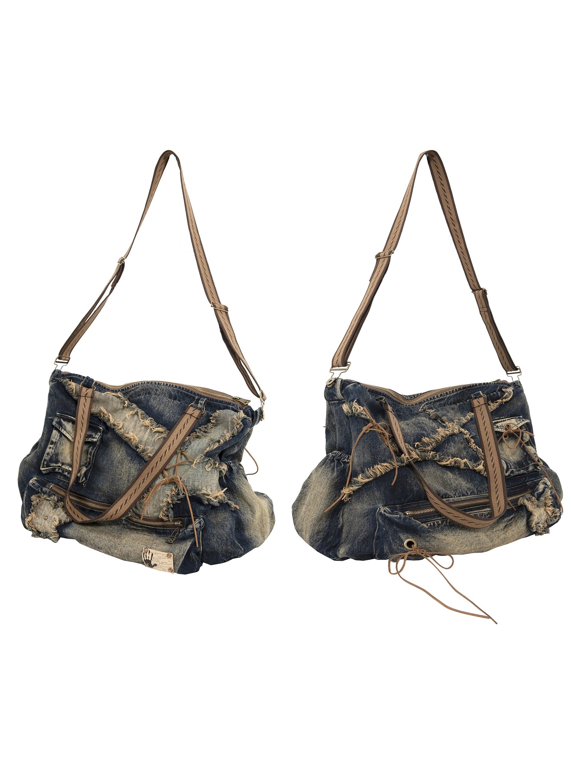 Rugged Denim Utility Tote - chiclara