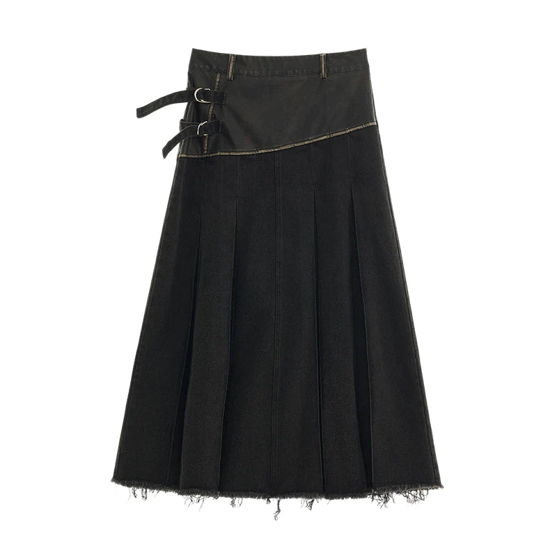Patchwork Cropped Jacket & Long Skirt Set-Up - chiclara
