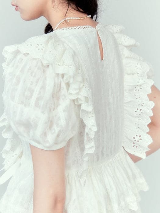 French Lace V-Neck Princess Dress - chiclara