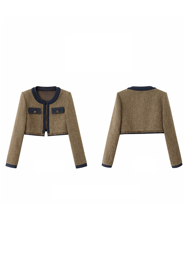 Tweed Short Jacket & Slip Skirt Combo - chiclara