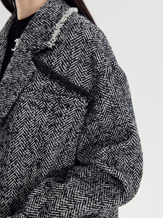 Herringbone Coat - chiclara