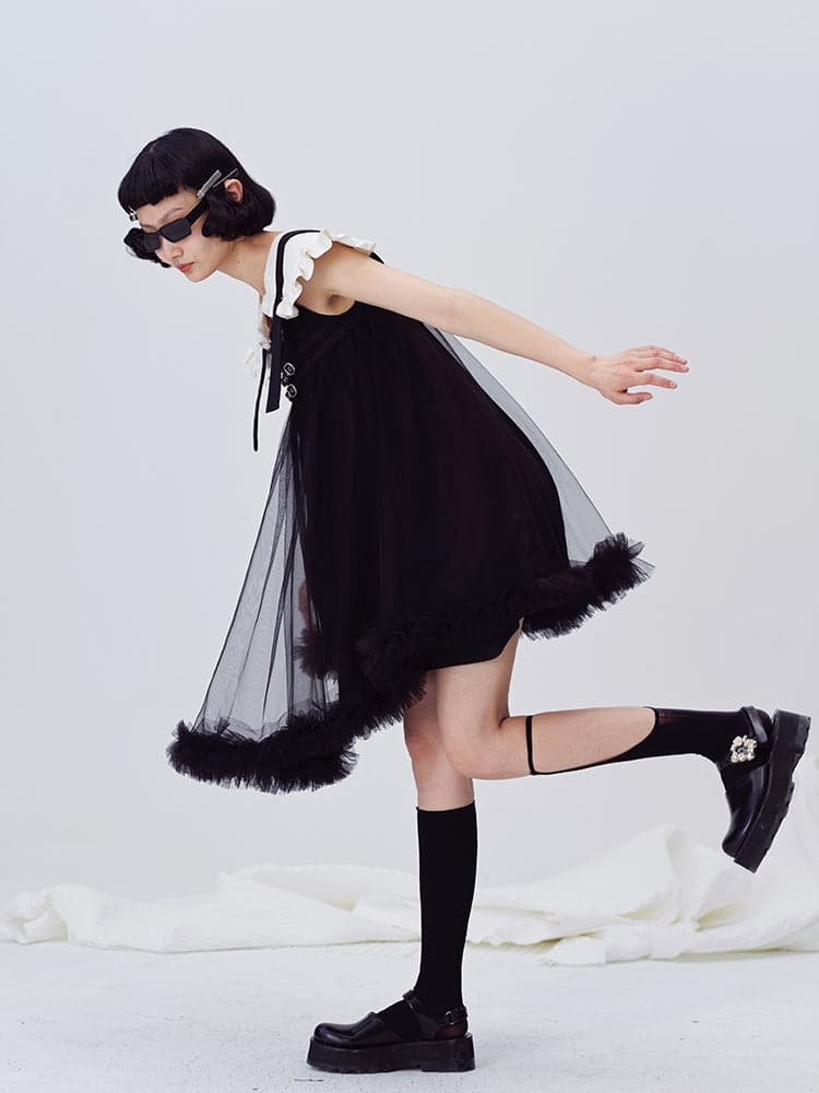 Little Black Dress With Short Shoulder Pads - chiclara