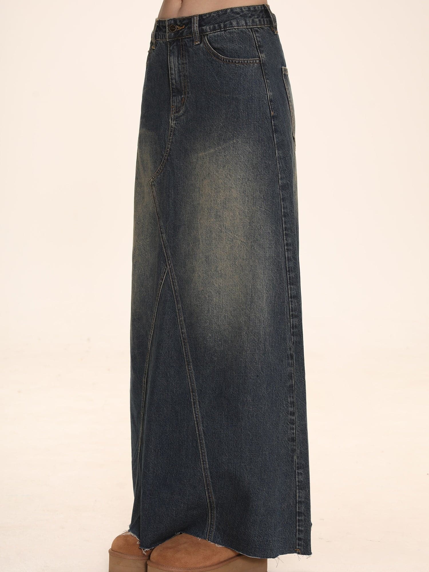 Denim Skirt - A-Kine Collection - chiclara