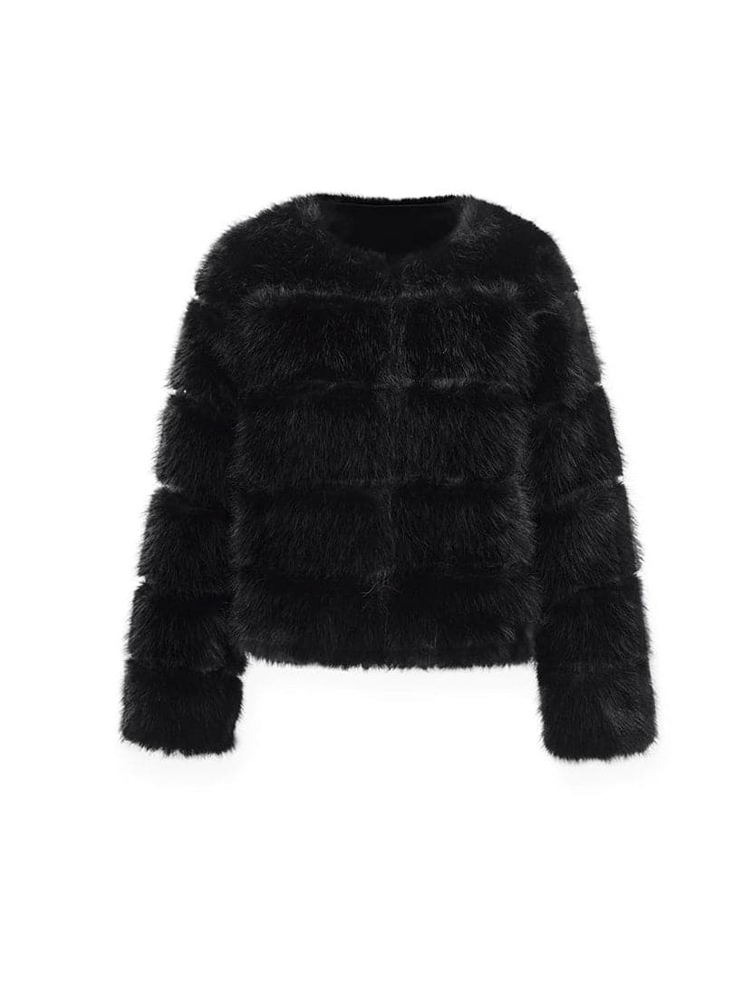 Elegance Quilted Eco-Friendly Fur Coat - chiclara