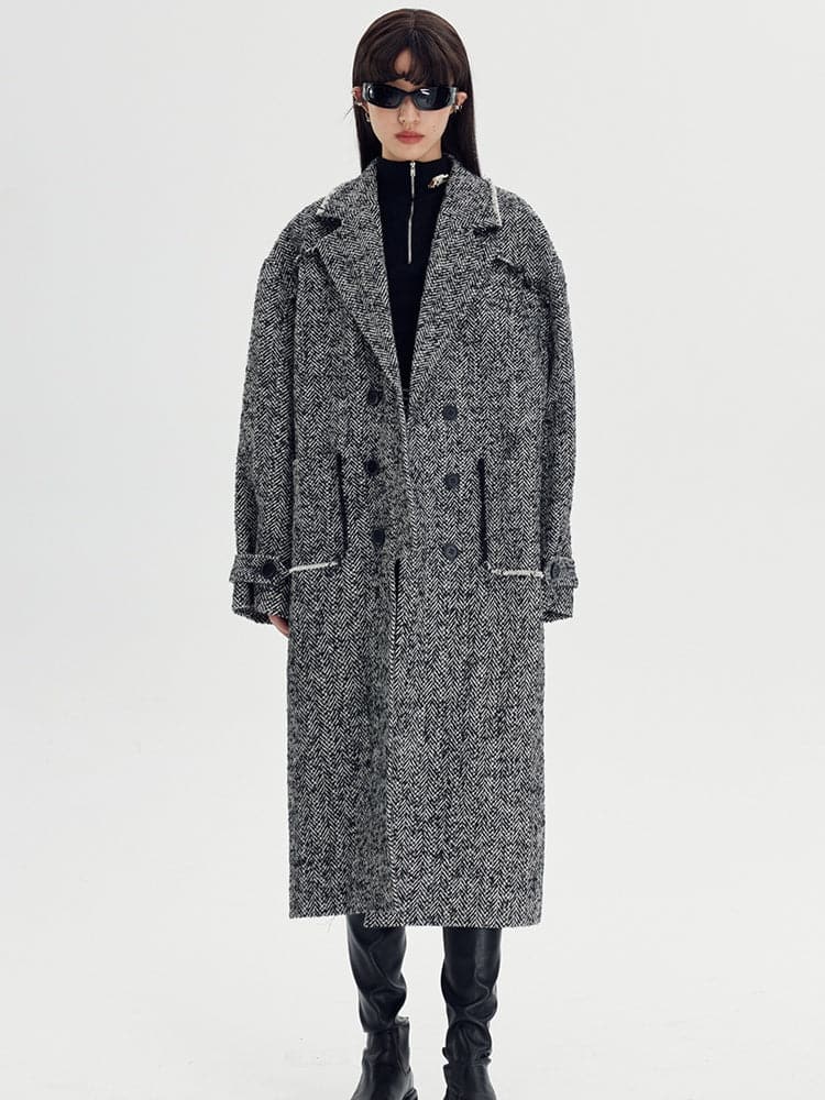 Herringbone Coat - chiclara