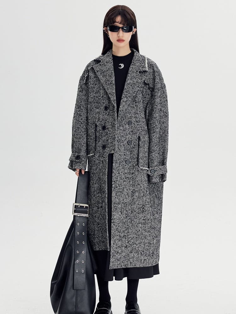 Herringbone Coat - chiclara