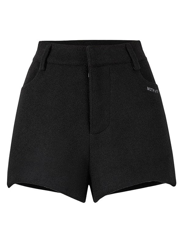 High Waist Woolen Hot Shorts - chiclara