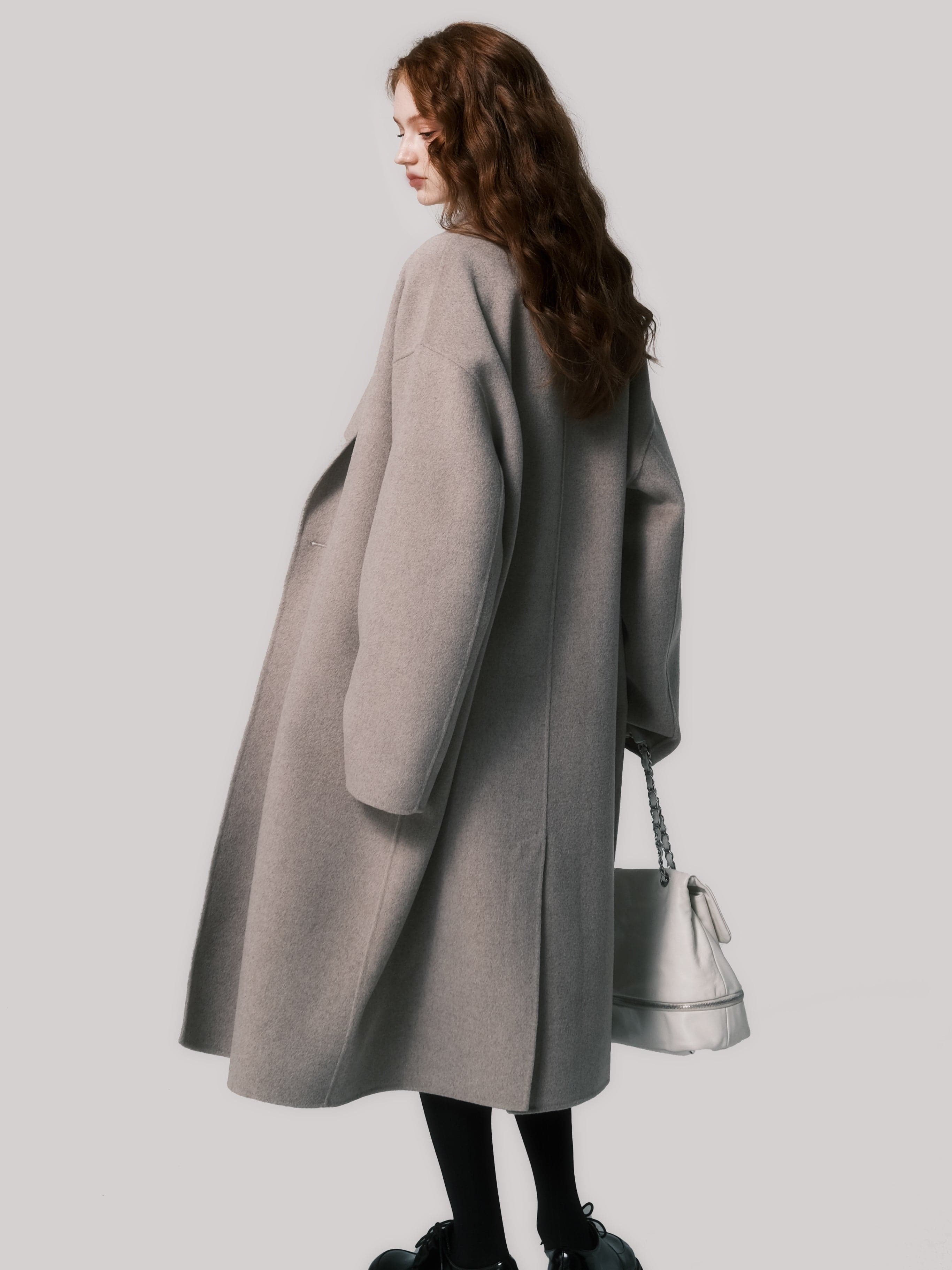 Heathered Elegance Oversized Coat - chiclara