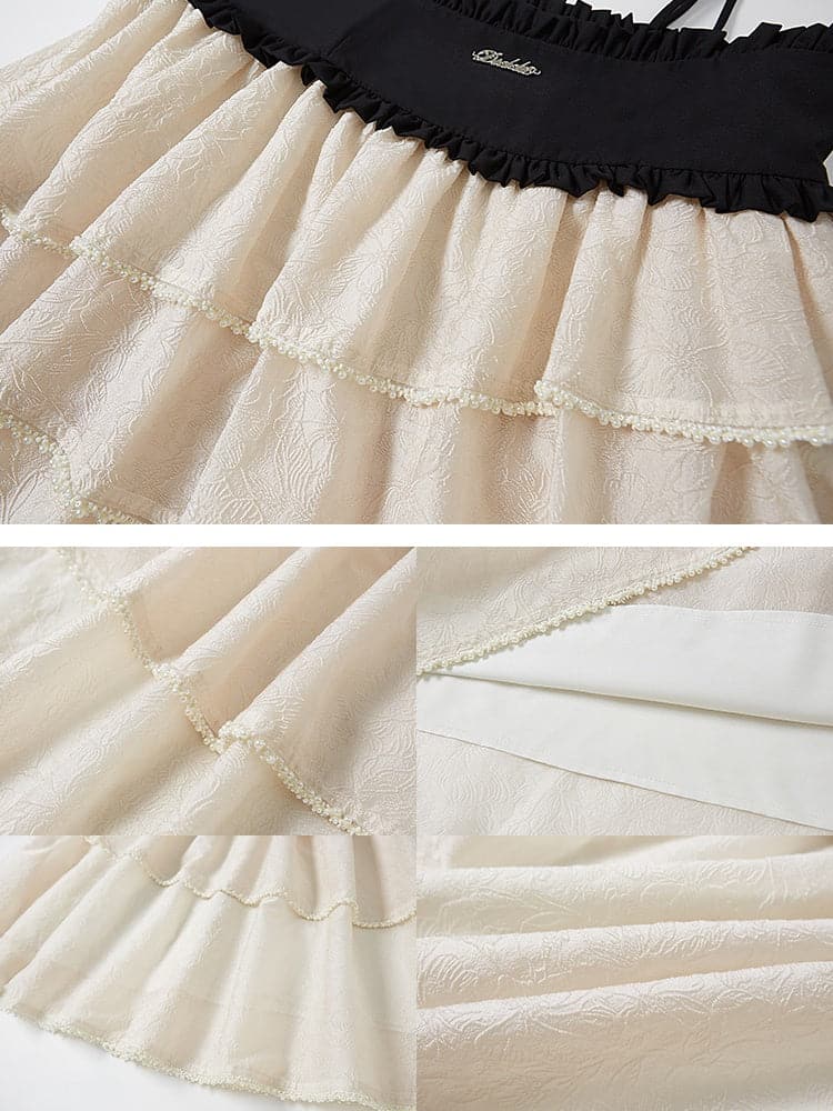 Sling Pearl Cake Dress - chiclara