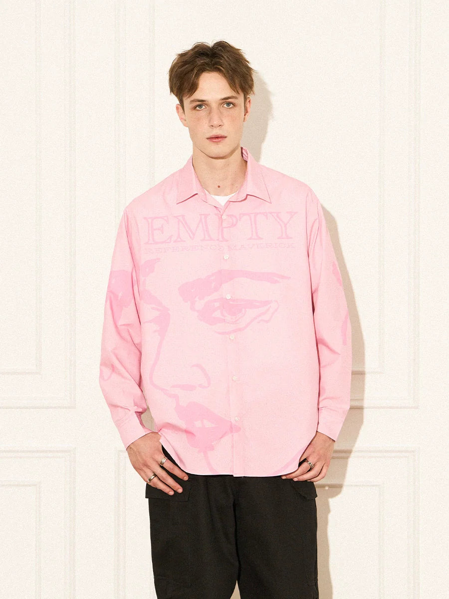 Artistic Pink Portrait Long Sleeve Shirt - chiclara