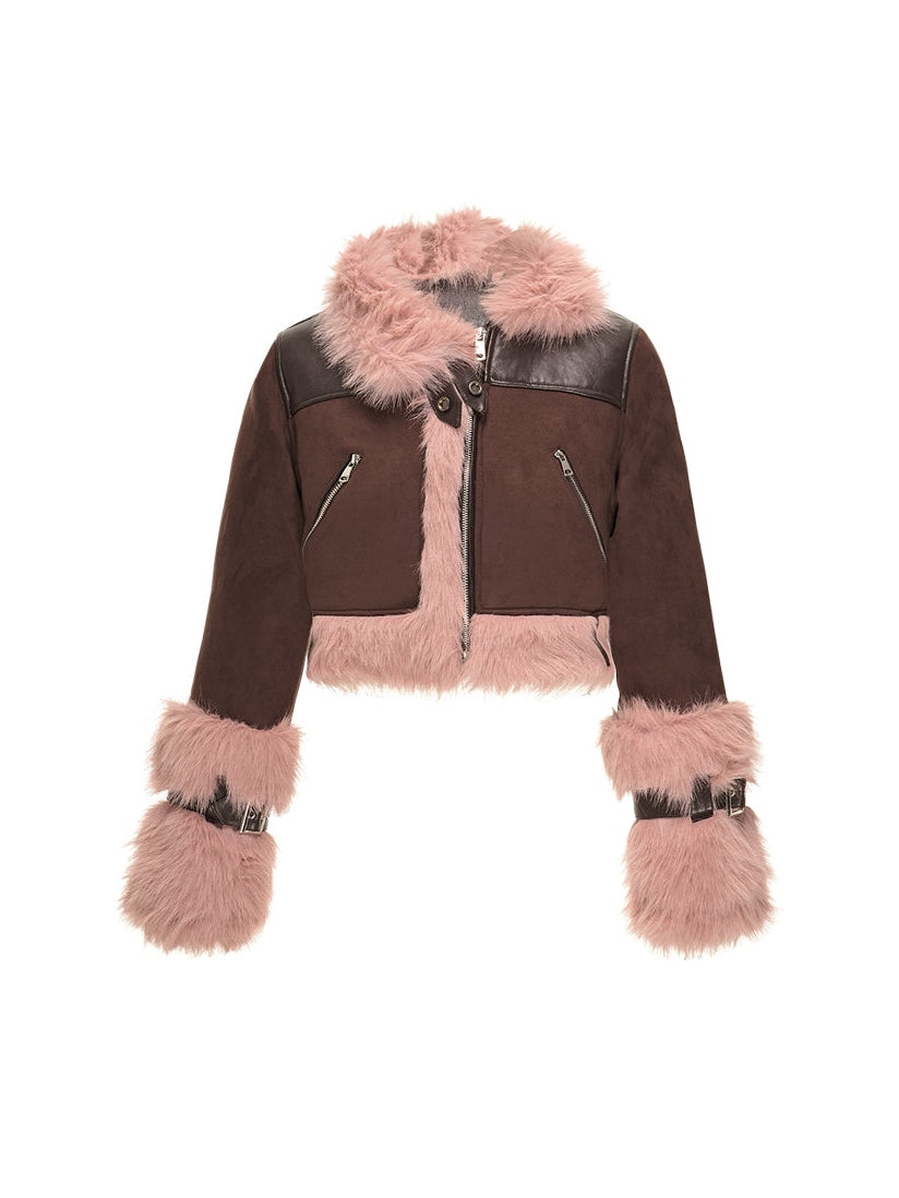 Fur Suede Jacket & Skirt - chiclara