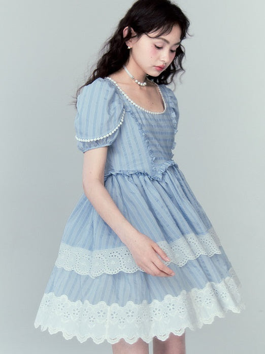 Petal Sleeve Two-Piece Dress - chiclara