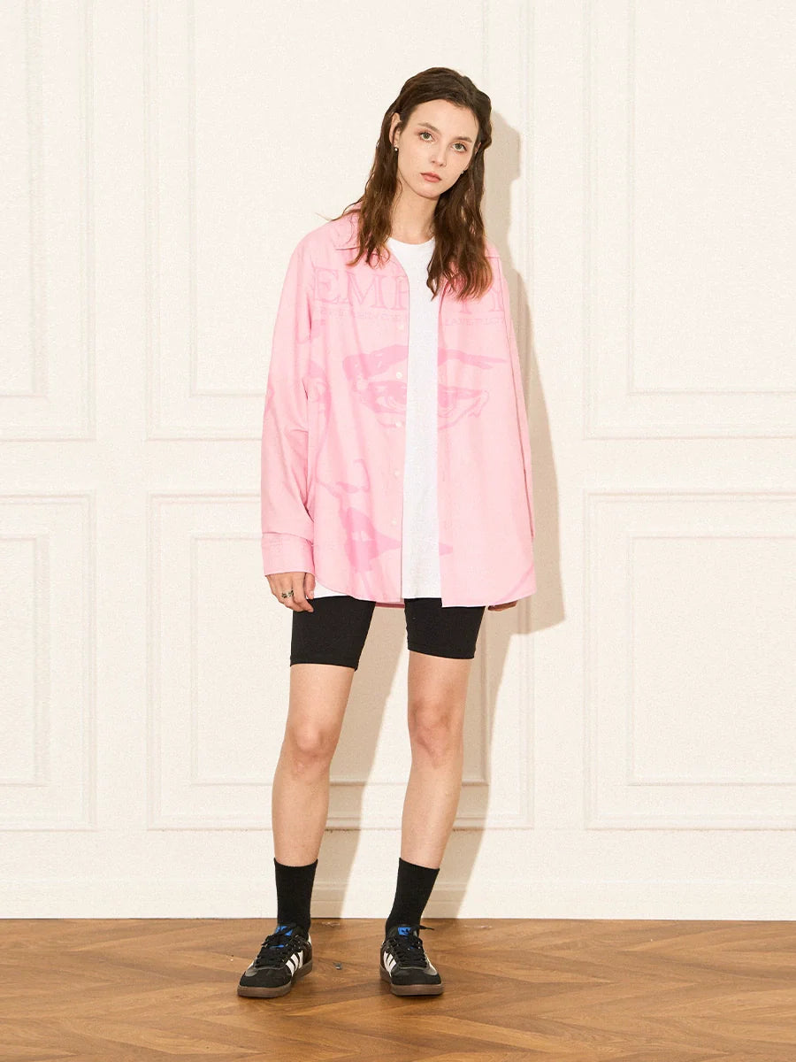 Artistic Pink Portrait Long Sleeve Shirt - chiclara