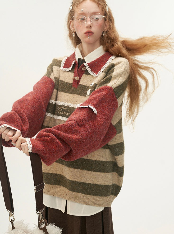 Pullover Polo Sweater - chiclara