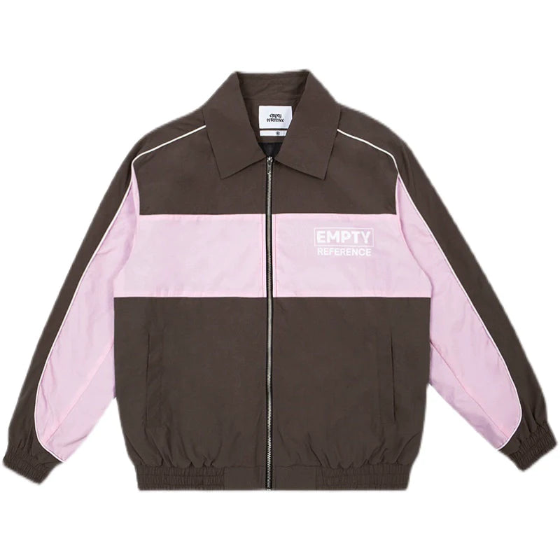 Patchwork Pink and Brown Sports Jacket - chiclara
