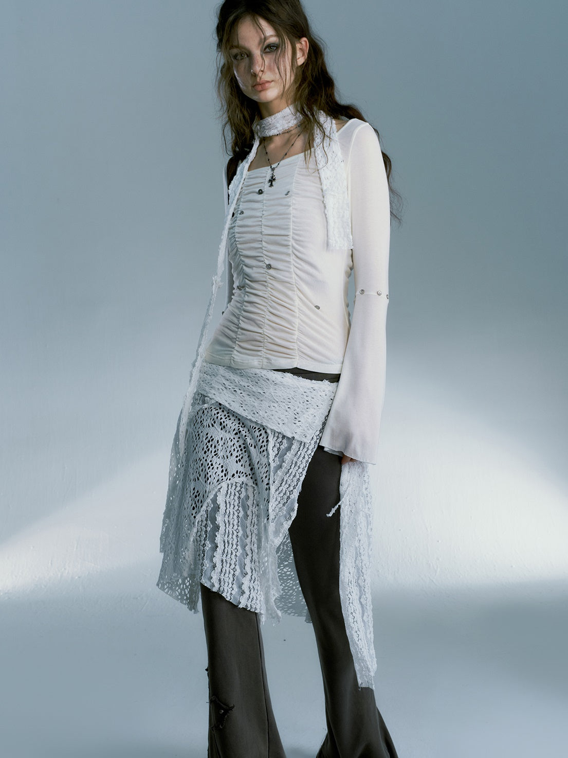 Elegant Lace Apron Skirt - chiclara