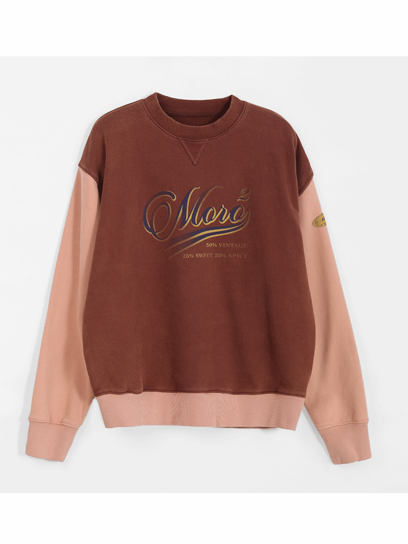 Contrast Round Neck Sweatshirt - chiclara