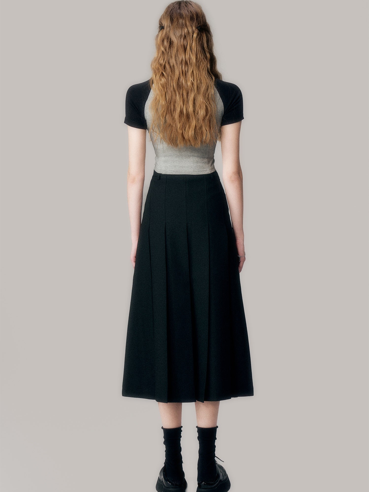 Elegant Pleated Maxi Skirt - chiclara