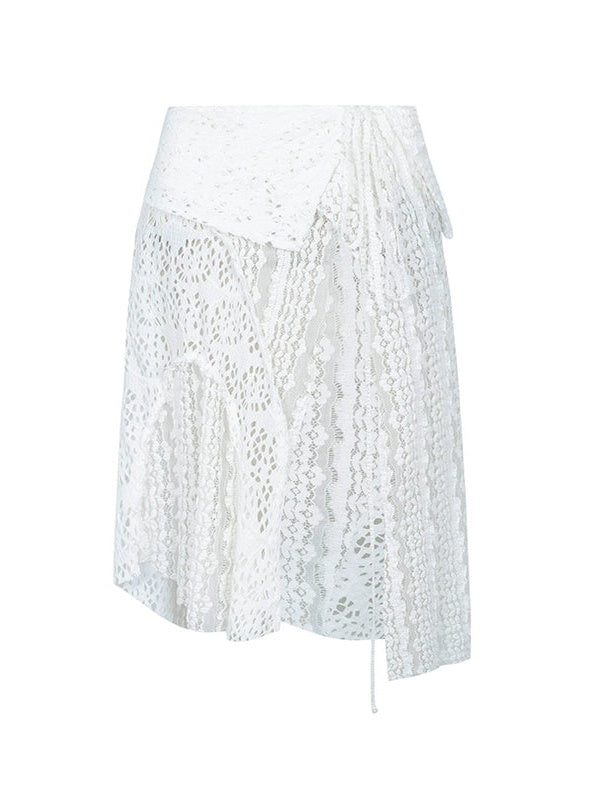 Elegant Lace Apron Skirt - chiclara