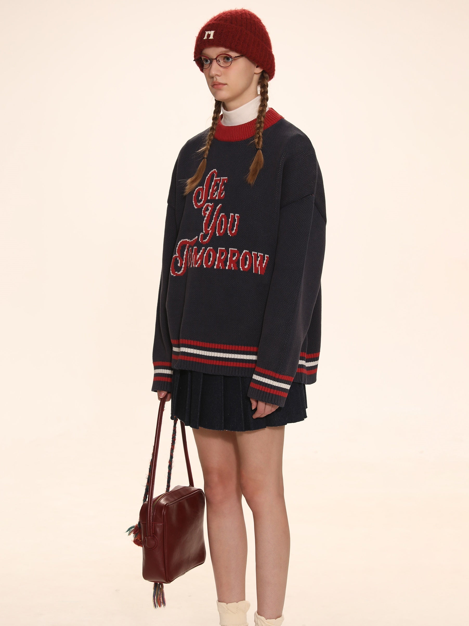 Vintage University Knit Sweater - chiclara