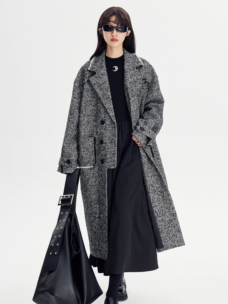 Herringbone Coat - chiclara