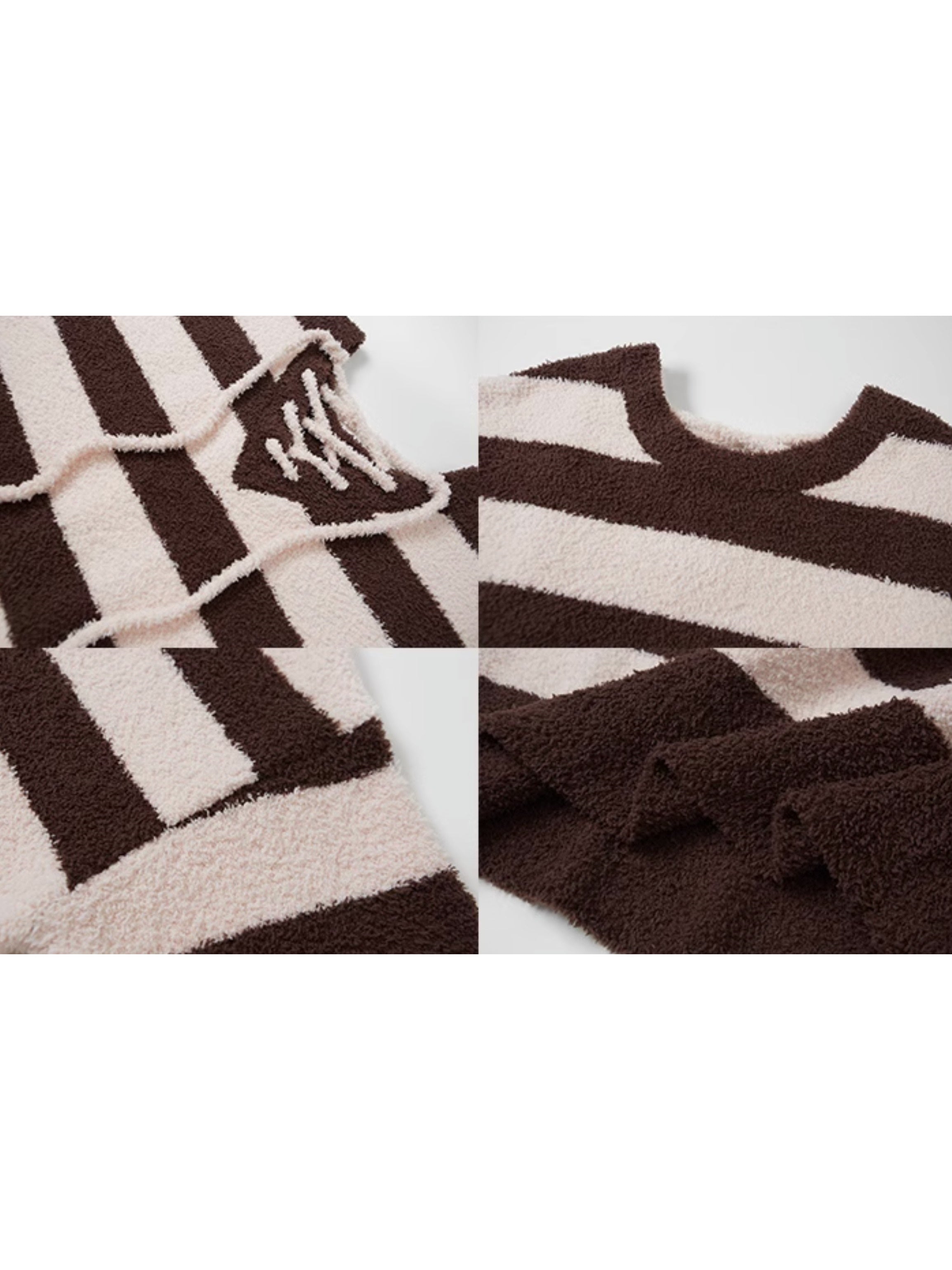 Strappy Border Knit Pullover - chiclara