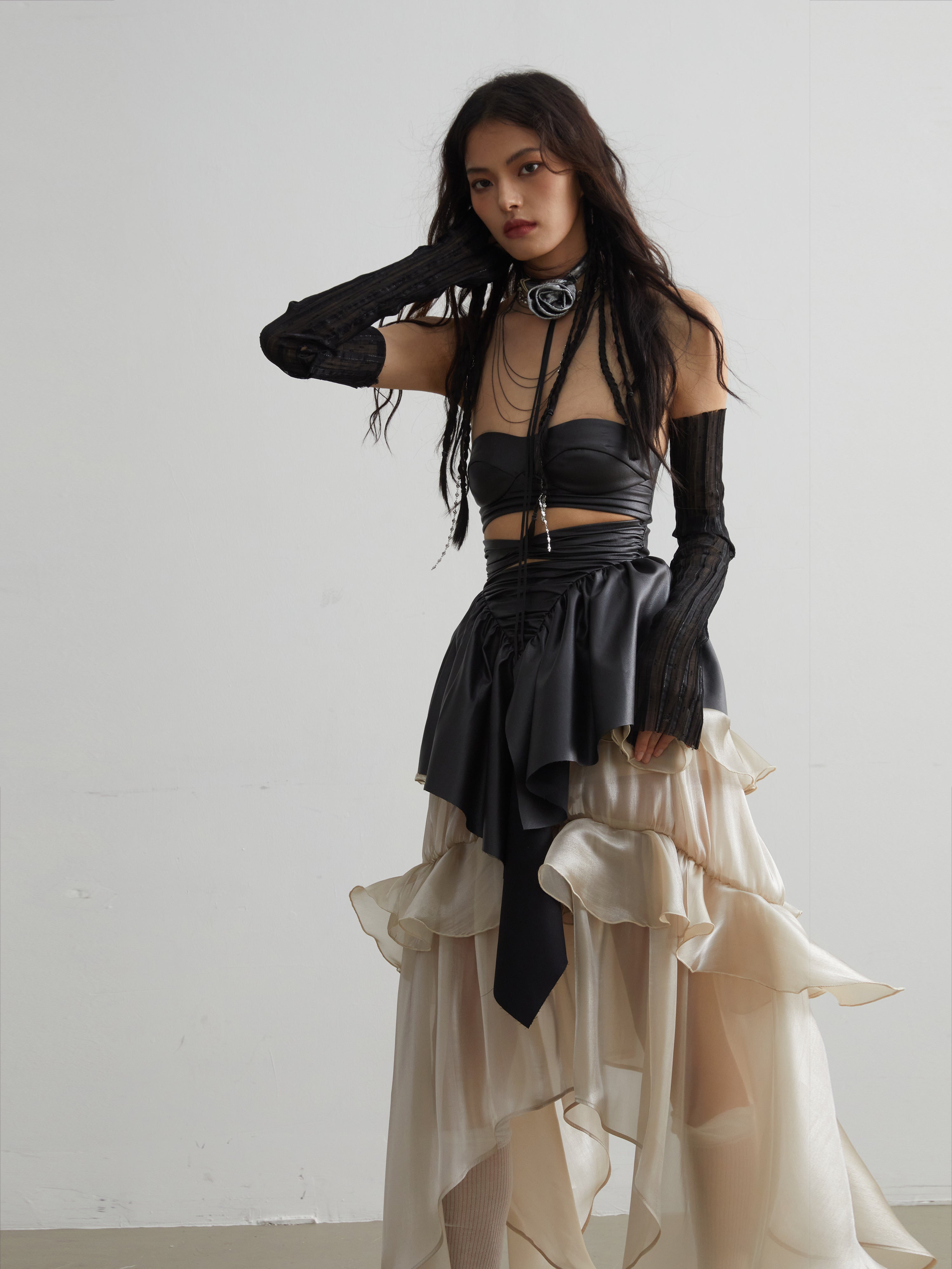 Elegant Goldfish Ruffle Skirt - chiclara