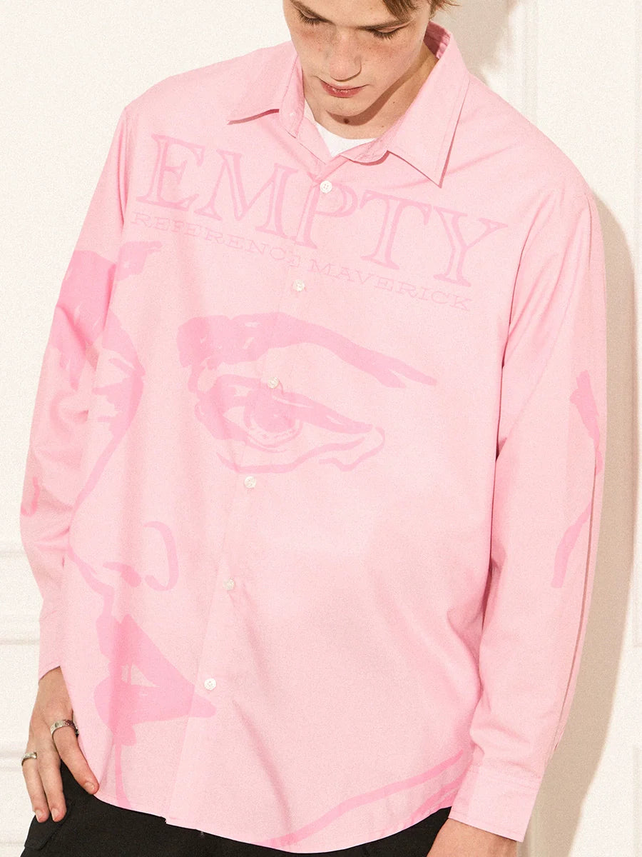 Artistic Pink Portrait Long Sleeve Shirt - chiclara