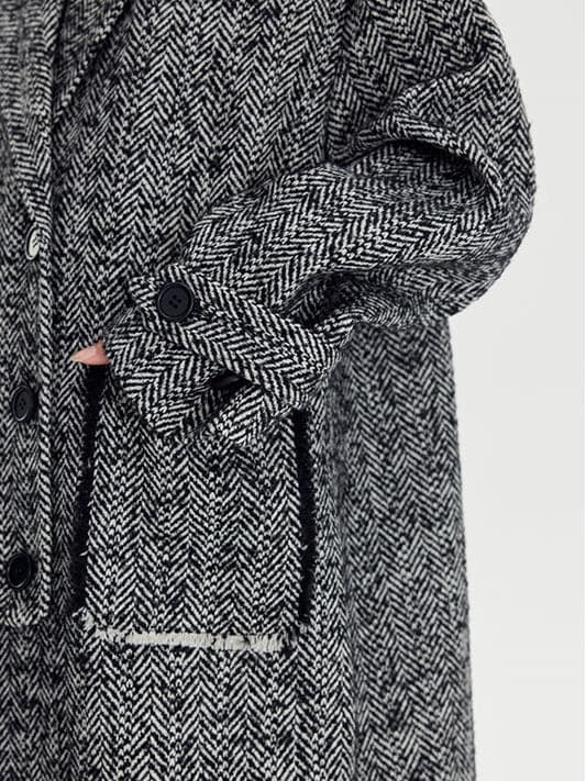 Herringbone Coat - chiclara