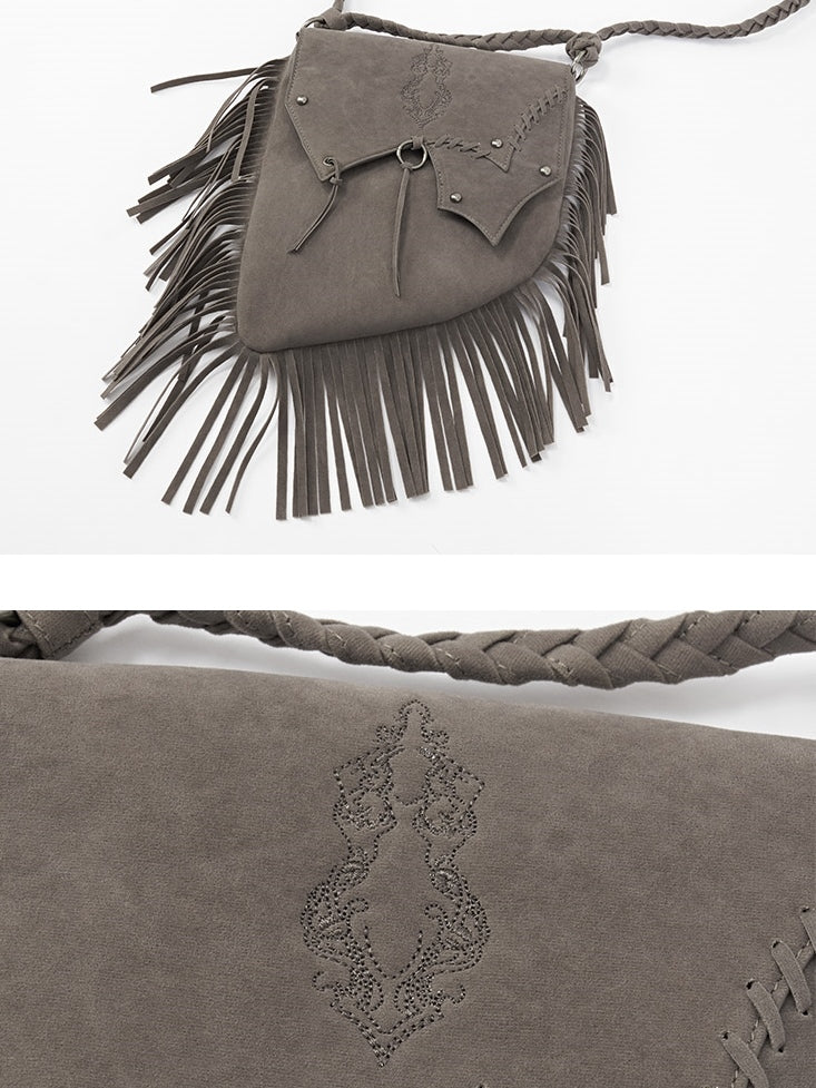 Tassel Shoulder Bag - Refined Wasteland Collection - chiclara