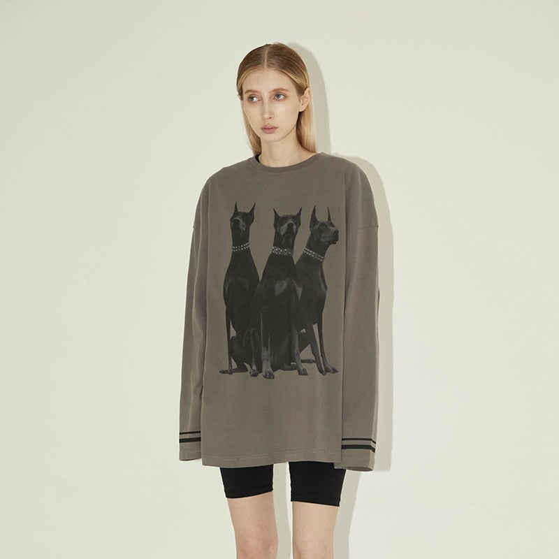 Bold Doberman Graphic Tee - chiclara