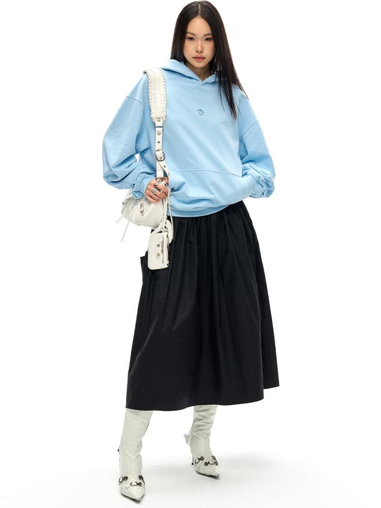 Big Pocket A-Line Umbrella Skirt - chiclara